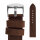 Uhrarmband 22 Leder dunkelbraun - Schließe massiv - Fliegeruhren Retro
