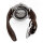 Uhrarmband 24 Leder dunkelbraun - Schließe massiv - Fliegeruhren Retro