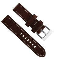 Uhrarmband 24 Leder dunkelbraun - Schließe SEHR...