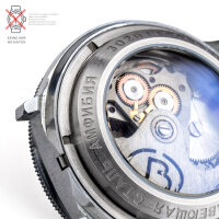 Vostok GLASBODEN Blau 10 ATM Edelstahl MATT für...