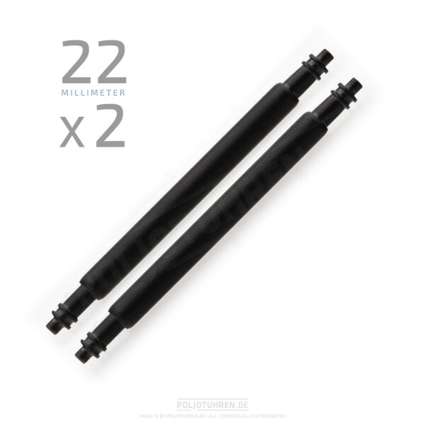 Teleskop Federstege IP-Black PVD Schwarz 22mm x2