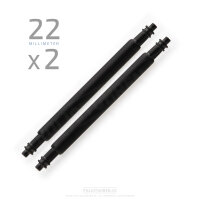 Teleskop Federstege IP-Black PVD Schwarz 22mm x2