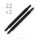 Teleskop Federstege IP-Black PVD Schwarz 22mm x2