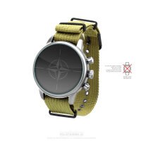 NATO G10 STRAP | 22 black IP military textile watch strap Durchzugsband Natoband