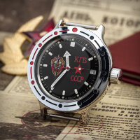 VOSTOK KGB Taucheruhr 200m Automatik Militär Uhr inkl. Glasboden
