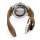 Uhrarmband 22 Leder braun - Schließe massiv - Fliegeruhren Retro
