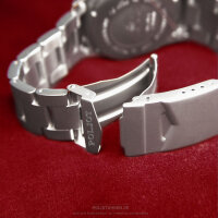 POLJOT EDELSTAHL Uhrarmband massiv 22 mm - 3 Knoten - satin matt - Anstoß rund